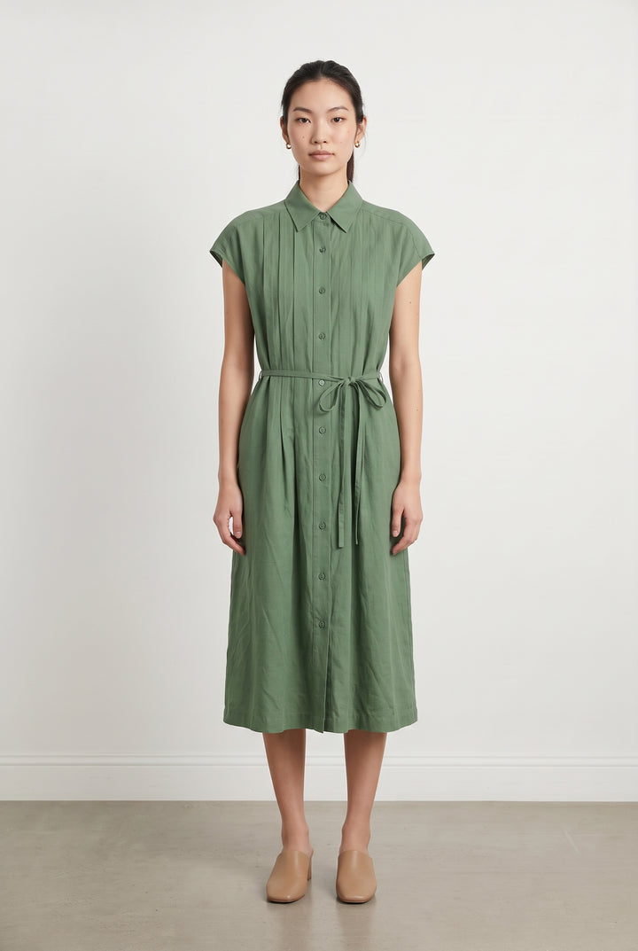 Robe chemise verte - Taille XS/34 de la marque Comptoir des Cotonniers | PARAD121530 - Vendu par Paradigme - Image 1