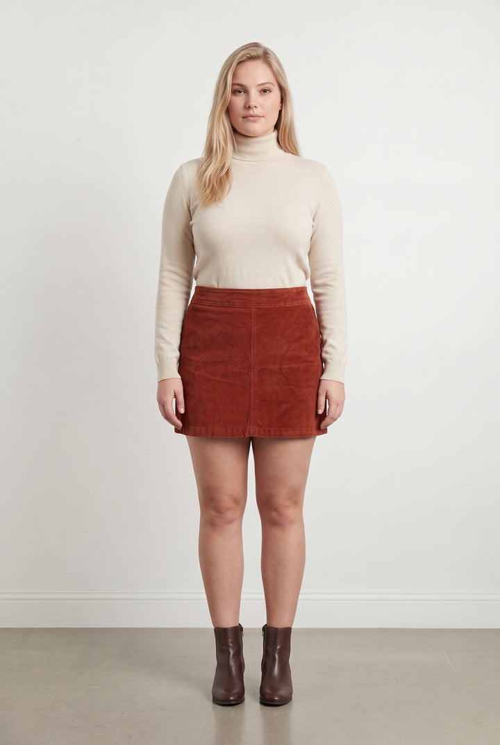 Jupe Courte Orange - Taille XL/42 de la marque La Fée Maraboutée | PARAD121535 - Vendu par Paradigme - Image 1