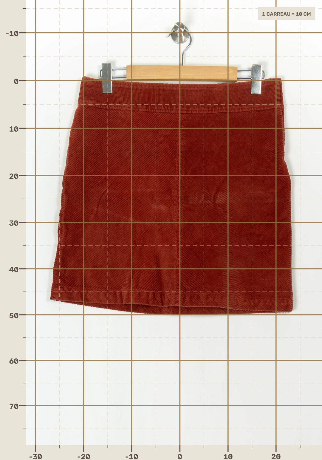 Jupe Courte Orange - Taille XL/42 de la marque La Fée Maraboutée | PARAD121535 - Vendu par Paradigme - Image 4