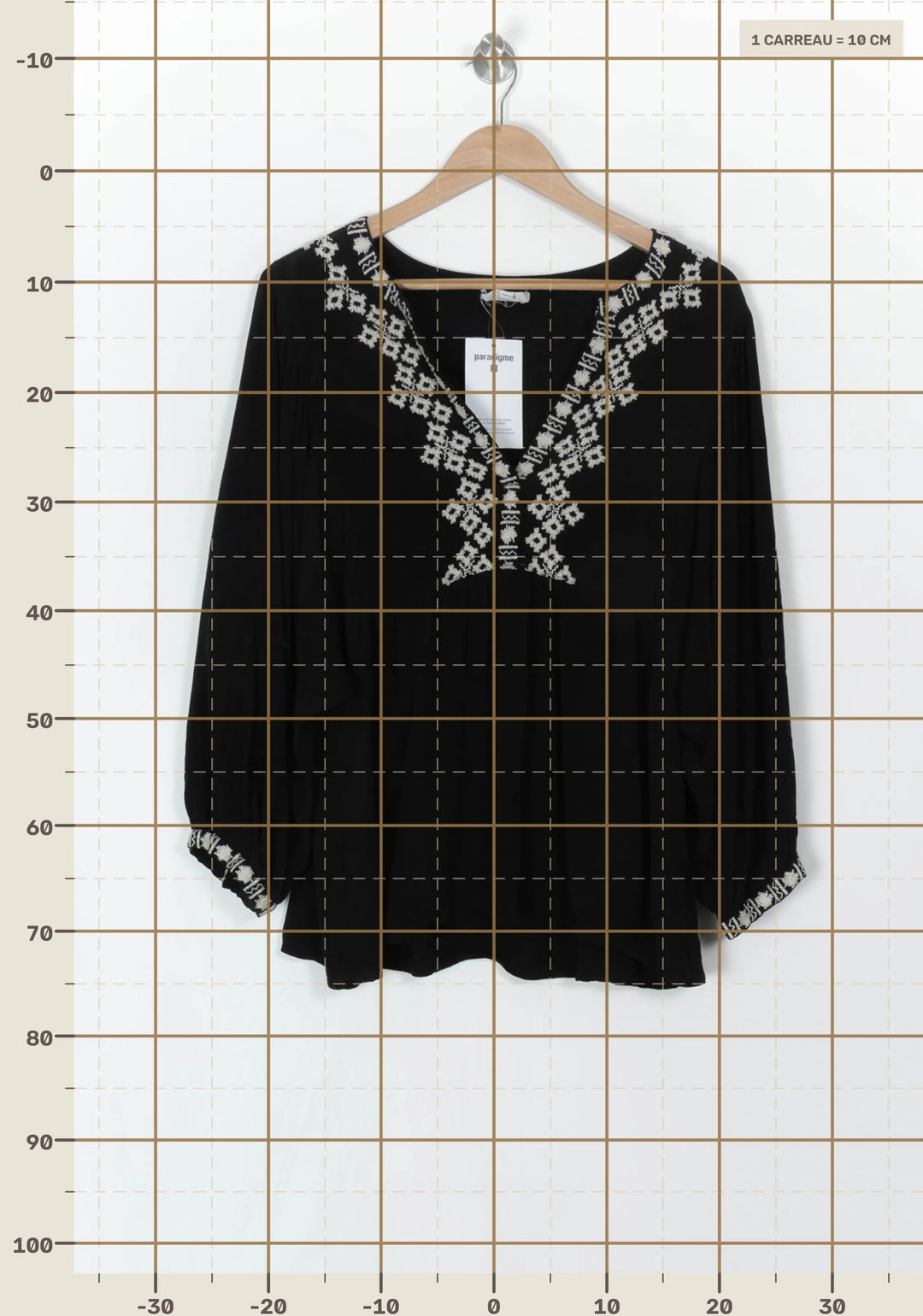 Blouse Noire et Blanche - Taille XL/42 de la marque Maison 123 | PARAD121538 - Vendu par Paradigme - Image 4