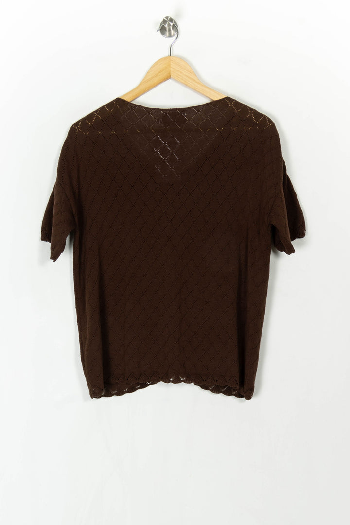 Cardigan Marron - Taille S/36 de la marque Orta | PARAD121542 - Vendu par Paradigme - Image 5