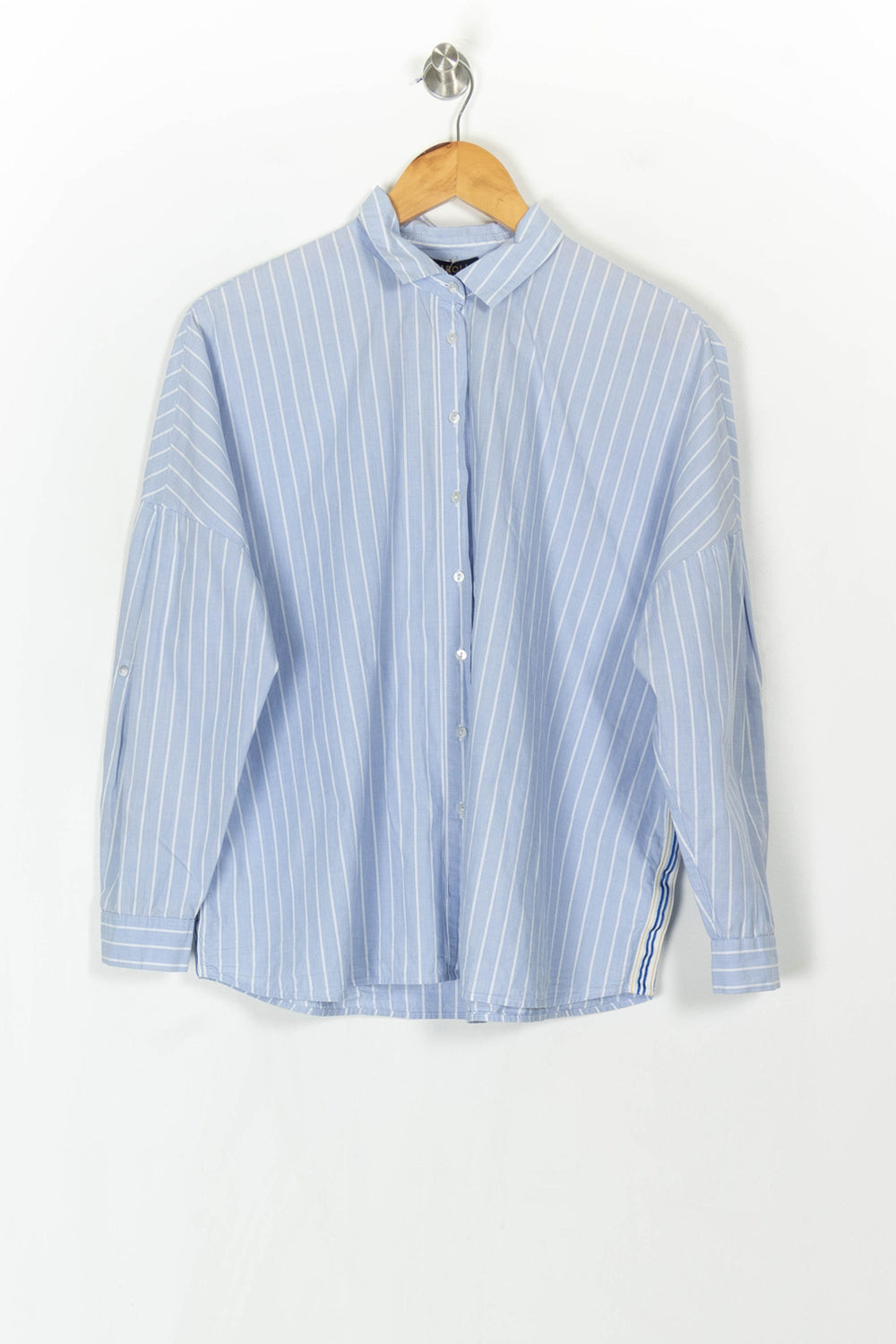 Chemise Rayée Bleue et Blanche - Taille M/38 de la marque Caroll | PARAD121543 - Vendu par Paradigme - Image 2