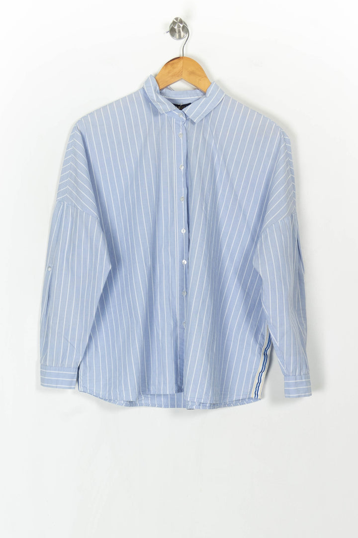 Chemise Rayée Bleue et Blanche - Taille M/38 de la marque Caroll | PARAD121543 - Vendu par Paradigme - Image 2