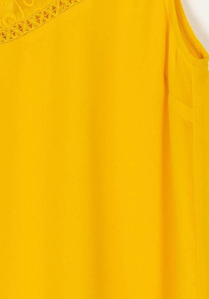Robe Sans Manches Jaune - Taille S/36 de la marque I.Code | PARAD121546 - Vendu par Paradigme - Image 3