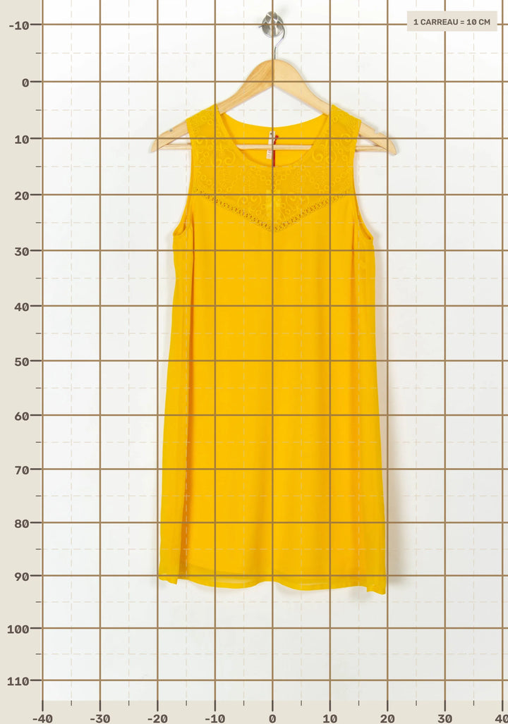 Robe Sans Manches Jaune - Taille S/36 de la marque I.Code | PARAD121546 - Vendu par Paradigme - Image 4