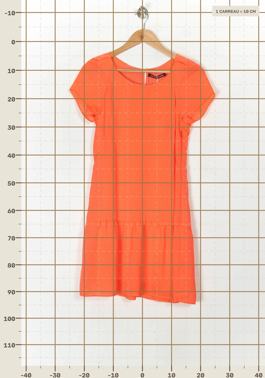 Robe Courte Orange - Taille S/36 de la marque Comptoir des Cotonniers | PARAD121547 - Vendu par Paradigme - Image 4