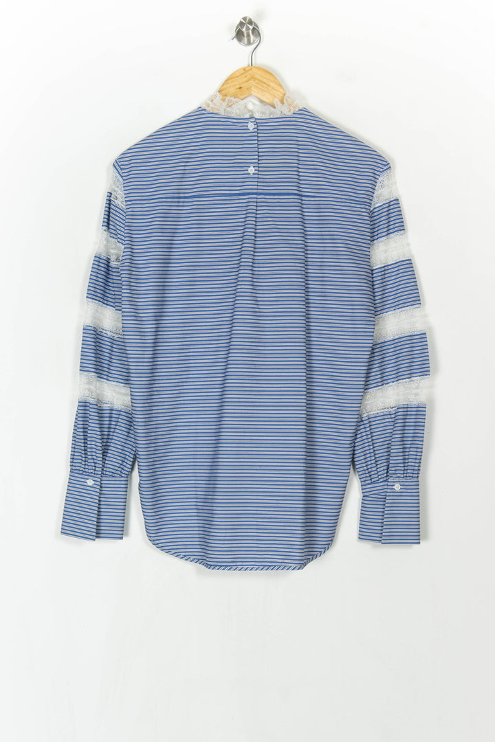 Blouse Bleu et Blanc - Taille S/36 de la marque Sandro | PARAD121548 - Vendu par Paradigme - Image 5