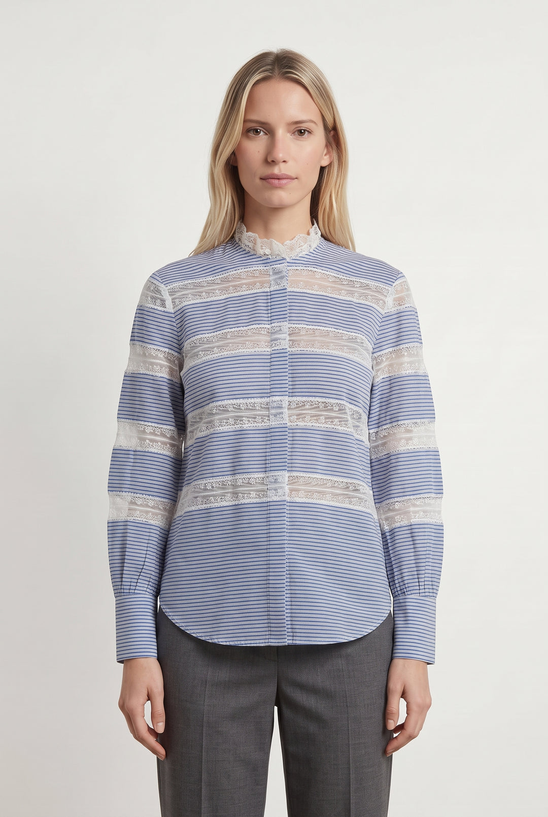 Blouse Bleu et Blanc - Taille S/36 de la marque Sandro | PARAD121548 - Vendu par Paradigme - Image 1