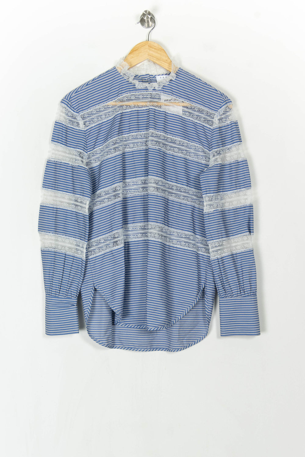 Blouse Bleu et Blanc - Taille S/36 de la marque Sandro | PARAD121548 - Vendu par Paradigme - Image 2