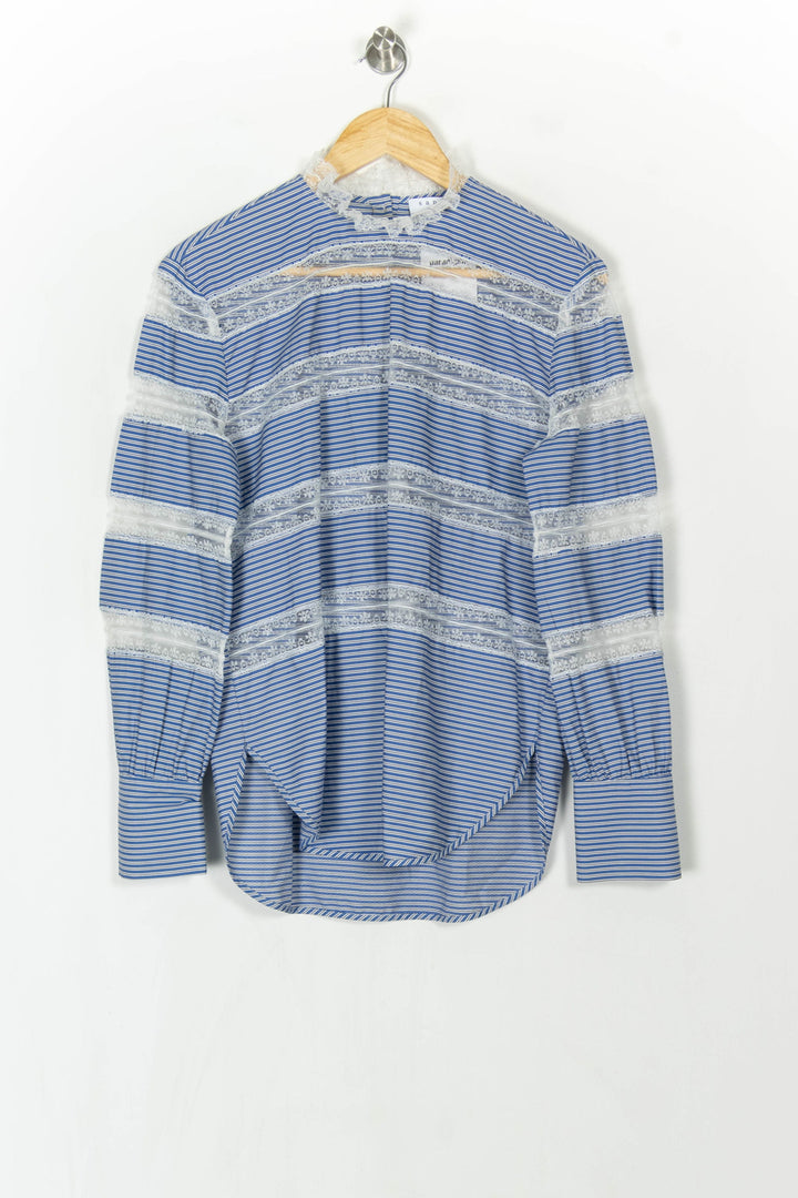 Blouse Bleu et Blanc - Taille S/36 de la marque Sandro | PARAD121548 - Vendu par Paradigme - Image 2