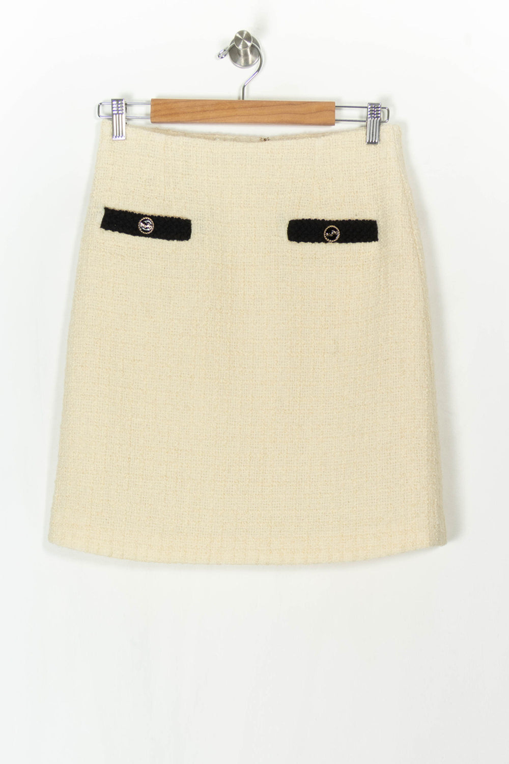 Jupe Droite Beige et Noire - Taille S/36 de la marque Weill | PARAD121551 - Vendu par Paradigme - Image 2