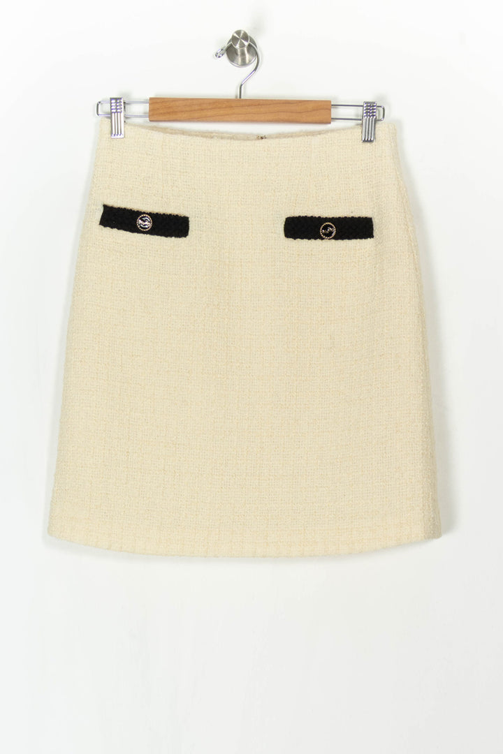 Jupe Droite Beige et Noire - Taille S/36 de la marque Weill | PARAD121551 - Vendu par Paradigme - Image 2