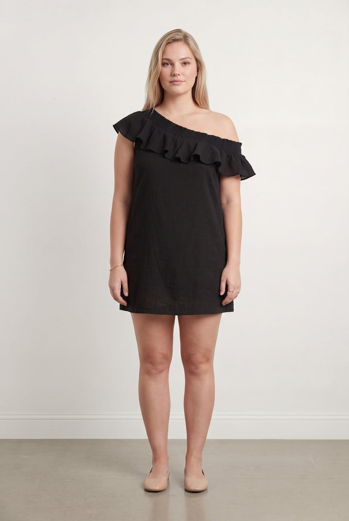 Robe Volantée Noire - Taille XL/42 de la marque Kookai | PARAD121553 - Vendu par Paradigme - Image 1