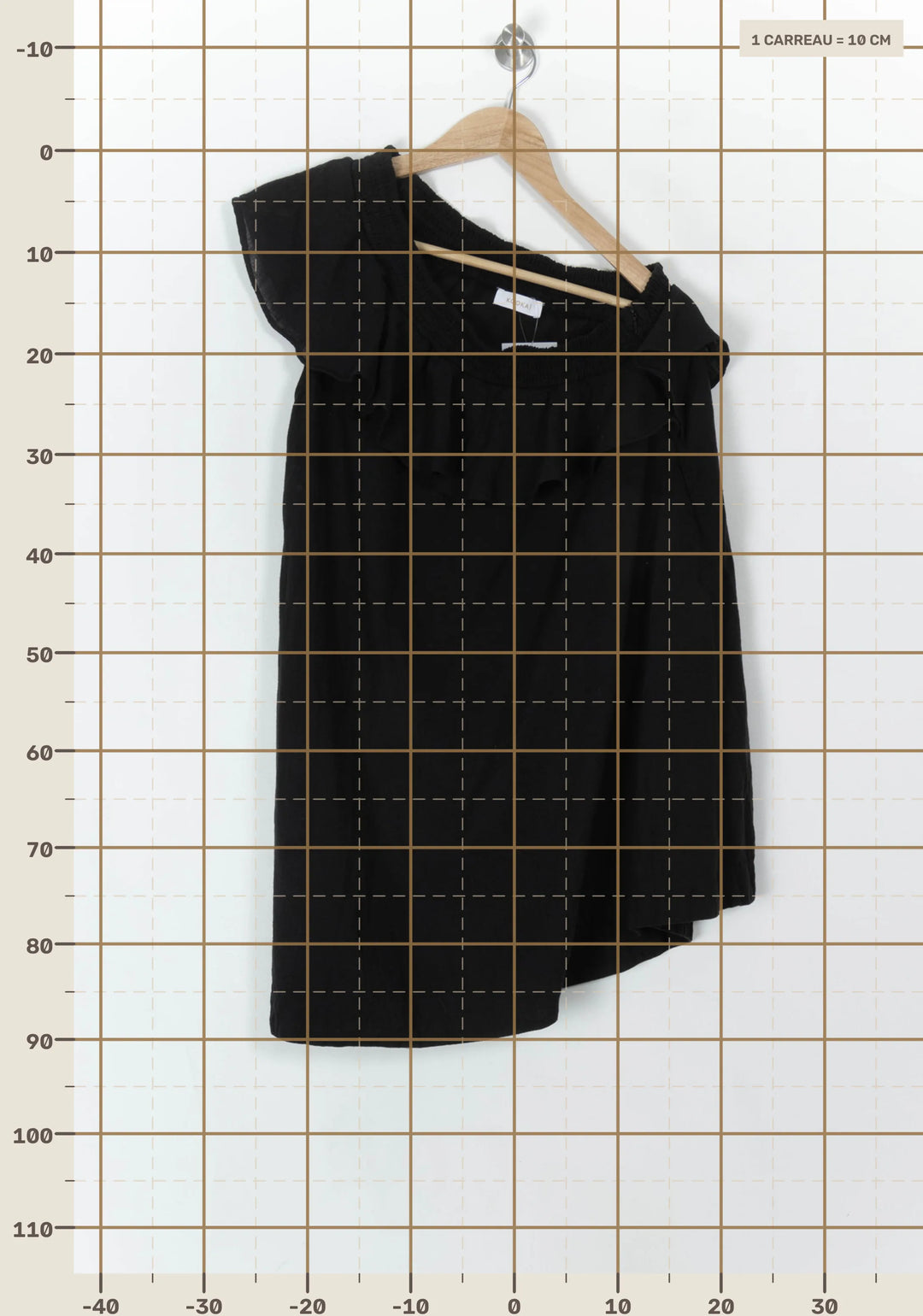 Robe Volantée Noire - Taille XL/42 de la marque Kookai | PARAD121553 - Vendu par Paradigme - Image 4