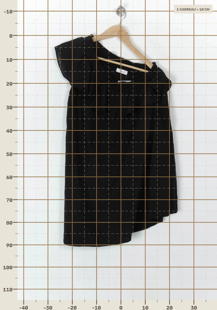 Robe Volantée Noire - Taille XL/42 de la marque Kookai | PARAD121553 - Vendu par Paradigme - Image 4