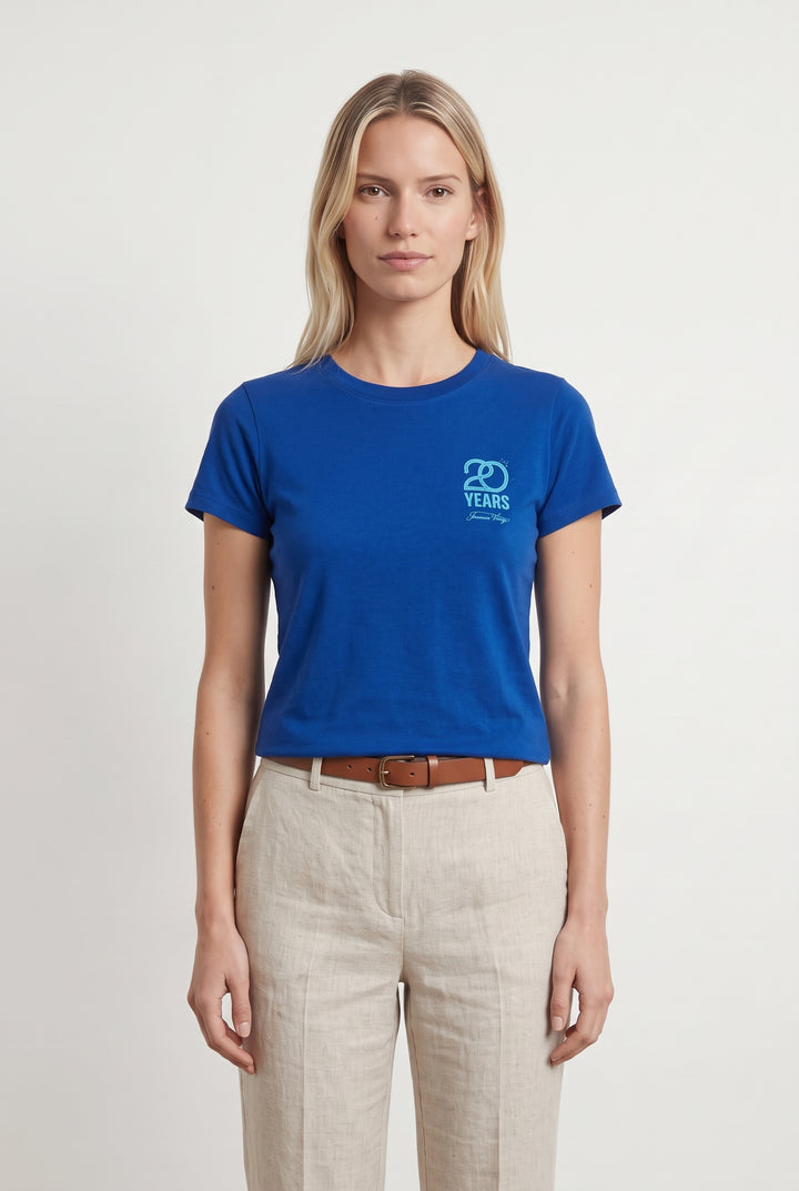 Tee-shirt Bleu - Taille S/36 de la marque American Vintage | PARAD121556 - Vendu par Paradigme - Image 1
