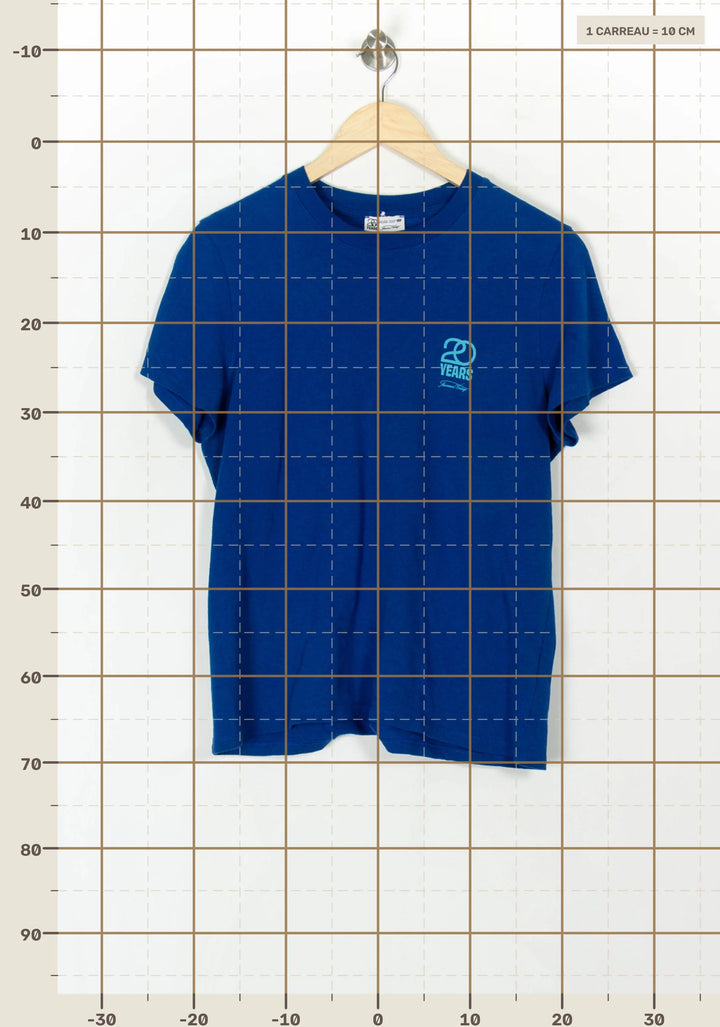 Tee-shirt Bleu - Taille S/36 de la marque American Vintage | PARAD121556 - Vendu par Paradigme - Image 4