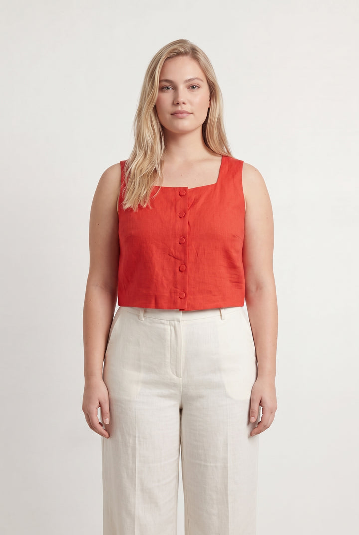 Top Rouge - Taille XL/42 de la marque Kookai | PARAD121557 - Vendu par Paradigme - Image 1