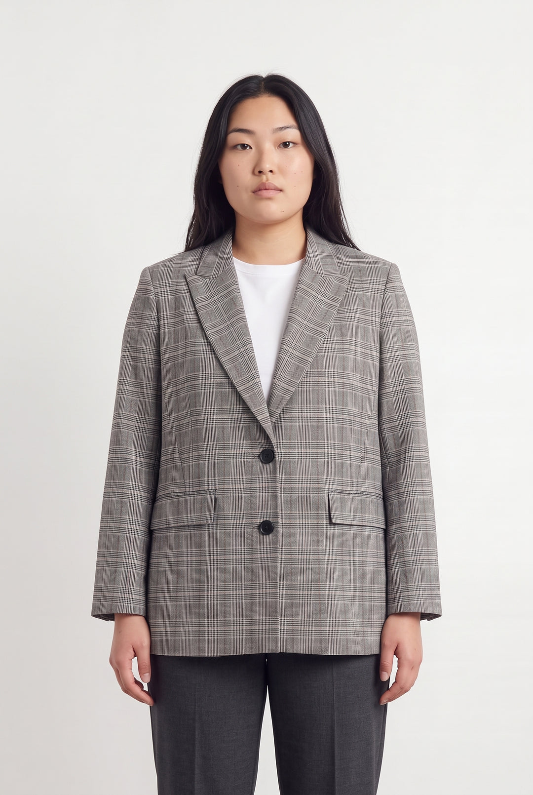 Blazer Gris à Carreaux - Taille XL/42 de la marque Claudie Pierlot | PARAD121559 - Vendu par Paradigme - Image 1