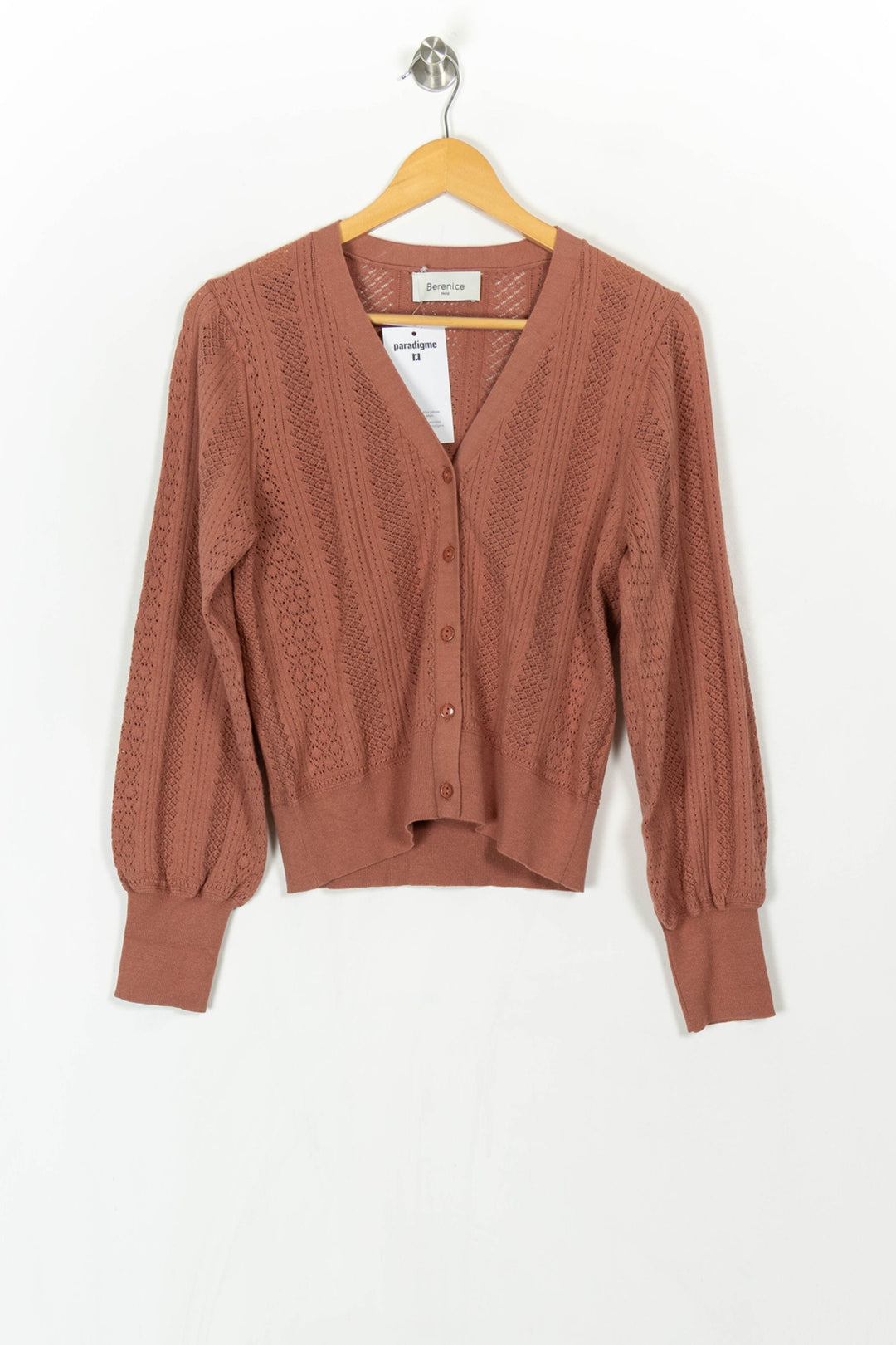 Cardigan Rose - Taille M/38 de la marque Bérénice | PARAD121560 - Vendu par Paradigme - Image 2