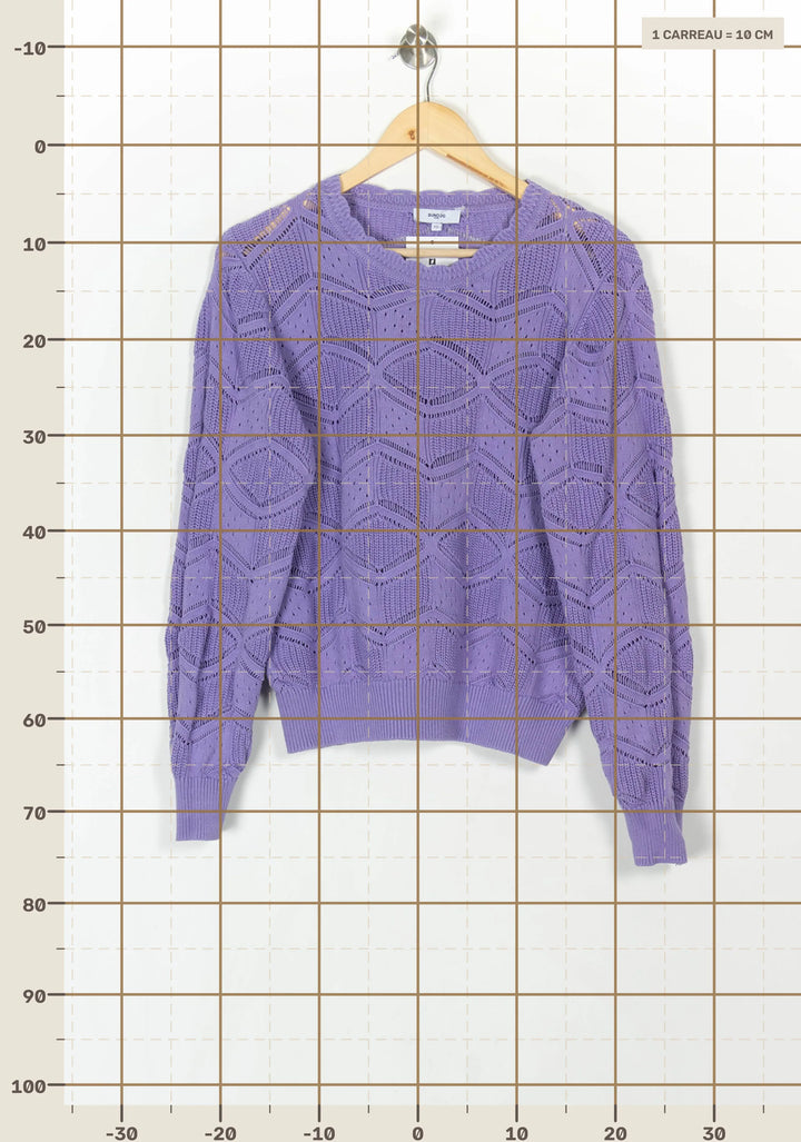 Pull Violet - Taille L/40 de la marque Suncoo | PARAD121561 - Vendu par Paradigme - Image 4