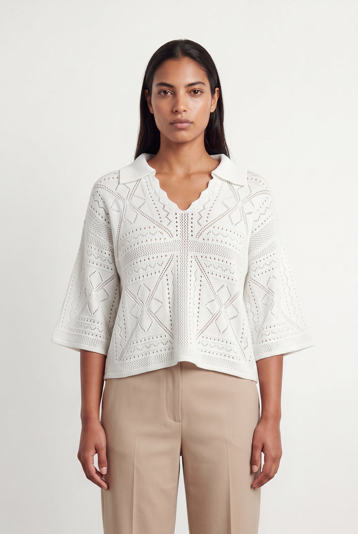 Pull Blanc - Taille L/40 de la marque Suncoo | PARAD121565 - Vendu par Paradigme - Image 1