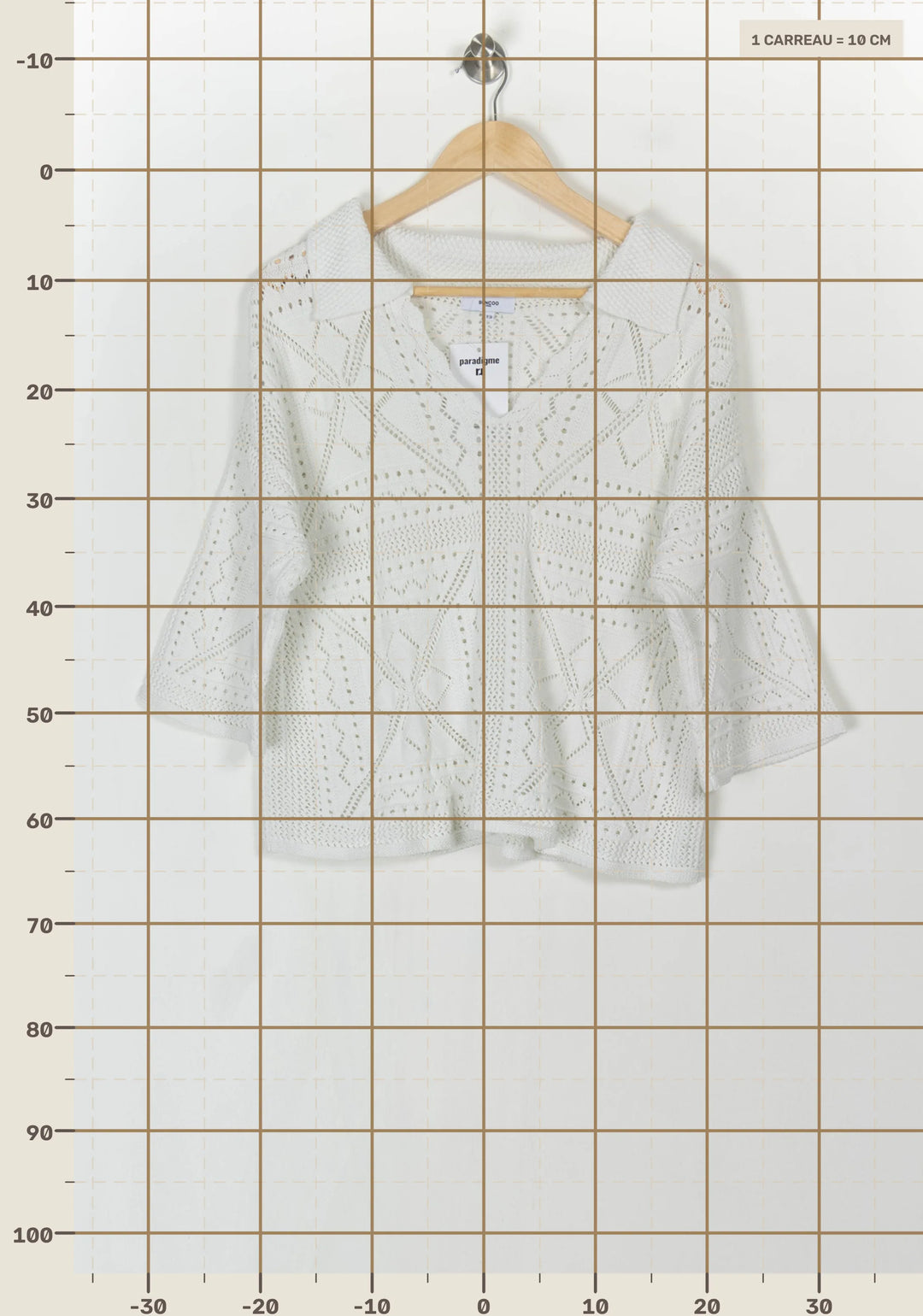 Pull Blanc - Taille L/40 de la marque Suncoo | PARAD121565 - Vendu par Paradigme - Image 4