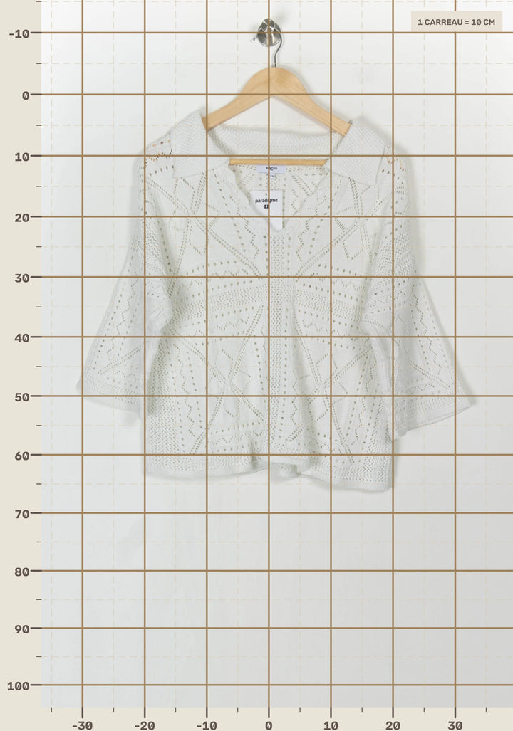 Pull Blanc - Taille L/40 de la marque Suncoo | PARAD121565 - Vendu par Paradigme - Image 4