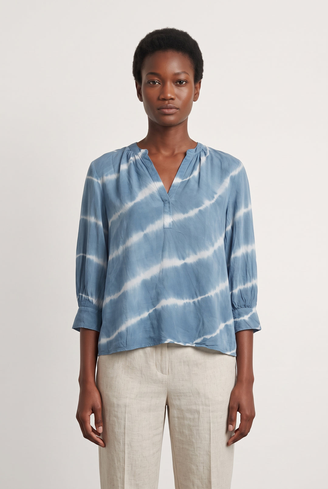 Blouse Bleue et Blanche - Taille M/38 de la marque Maison 123 | PARAD121567 - Vendu par Paradigme - Image 1