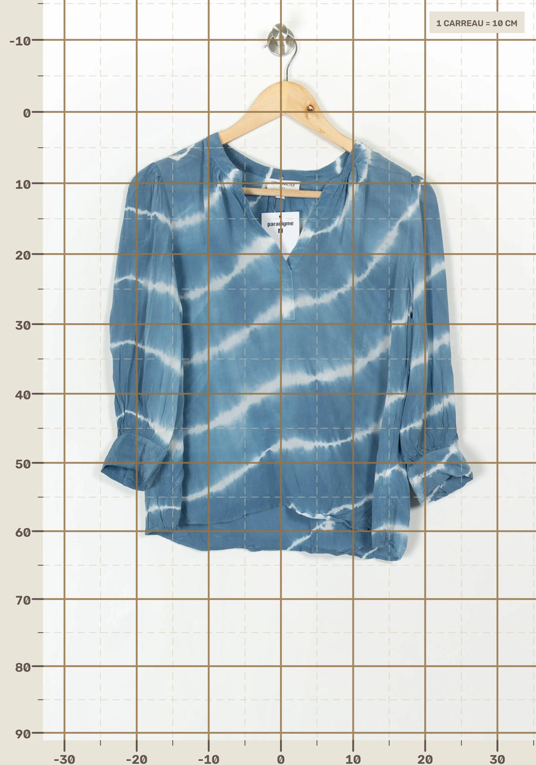 Blouse Bleue et Blanche - Taille M/38 de la marque Maison 123 | PARAD121567 - Vendu par Paradigme - Image 4