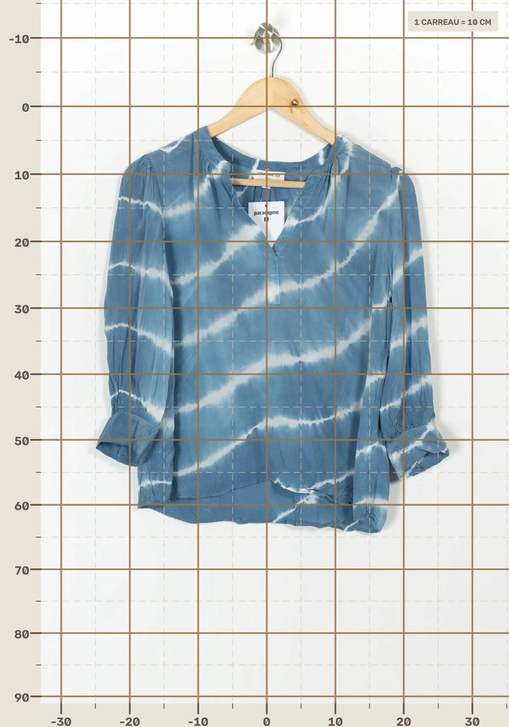 Blouse Bleue et Blanche - Taille M/38 de la marque Maison 123 | PARAD121567 - Vendu par Paradigme - Image 4