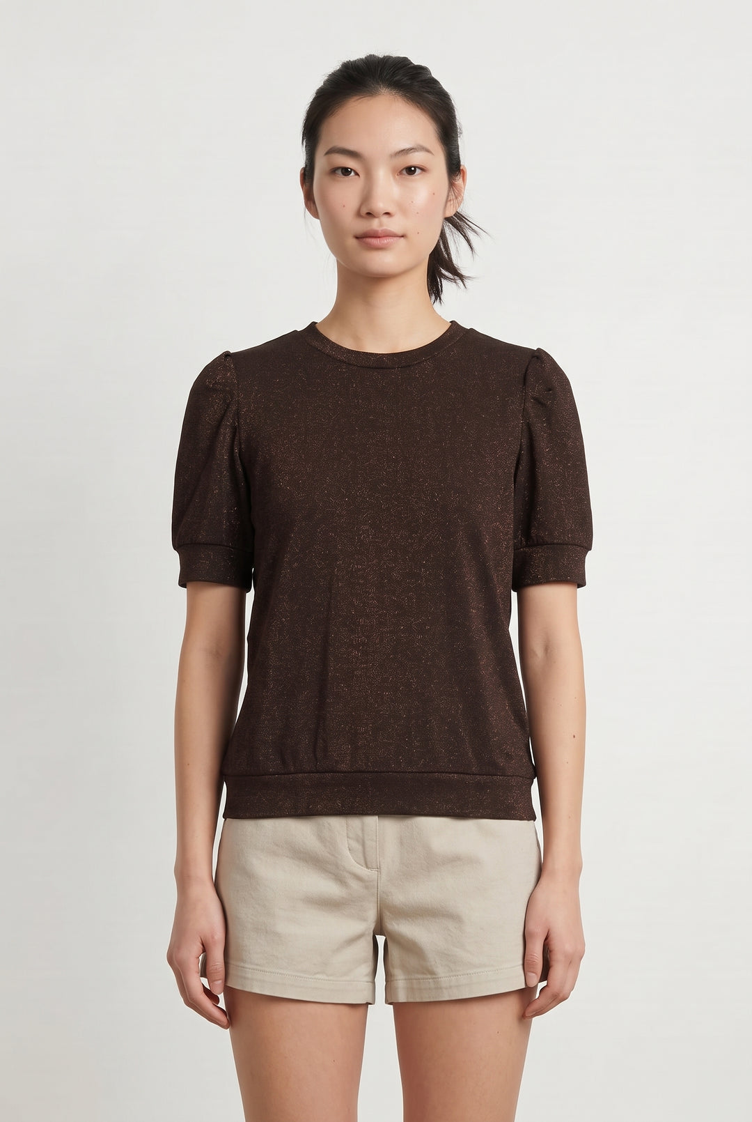 Tee-shirt Marron - Taille M/38 de la marque IKKS | PARAD121569 - Vendu par Paradigme - Image 1