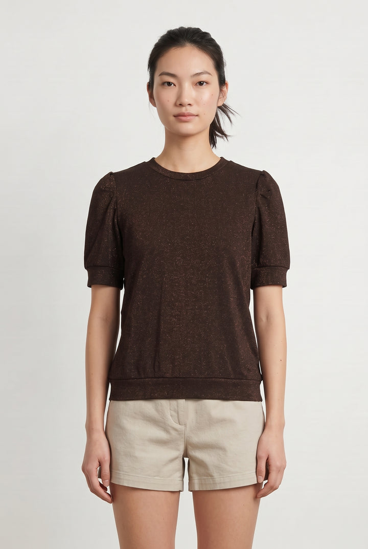 Tee-shirt Marron - Taille M/38 de la marque IKKS | PARAD121569 - Vendu par Paradigme - Image 1
