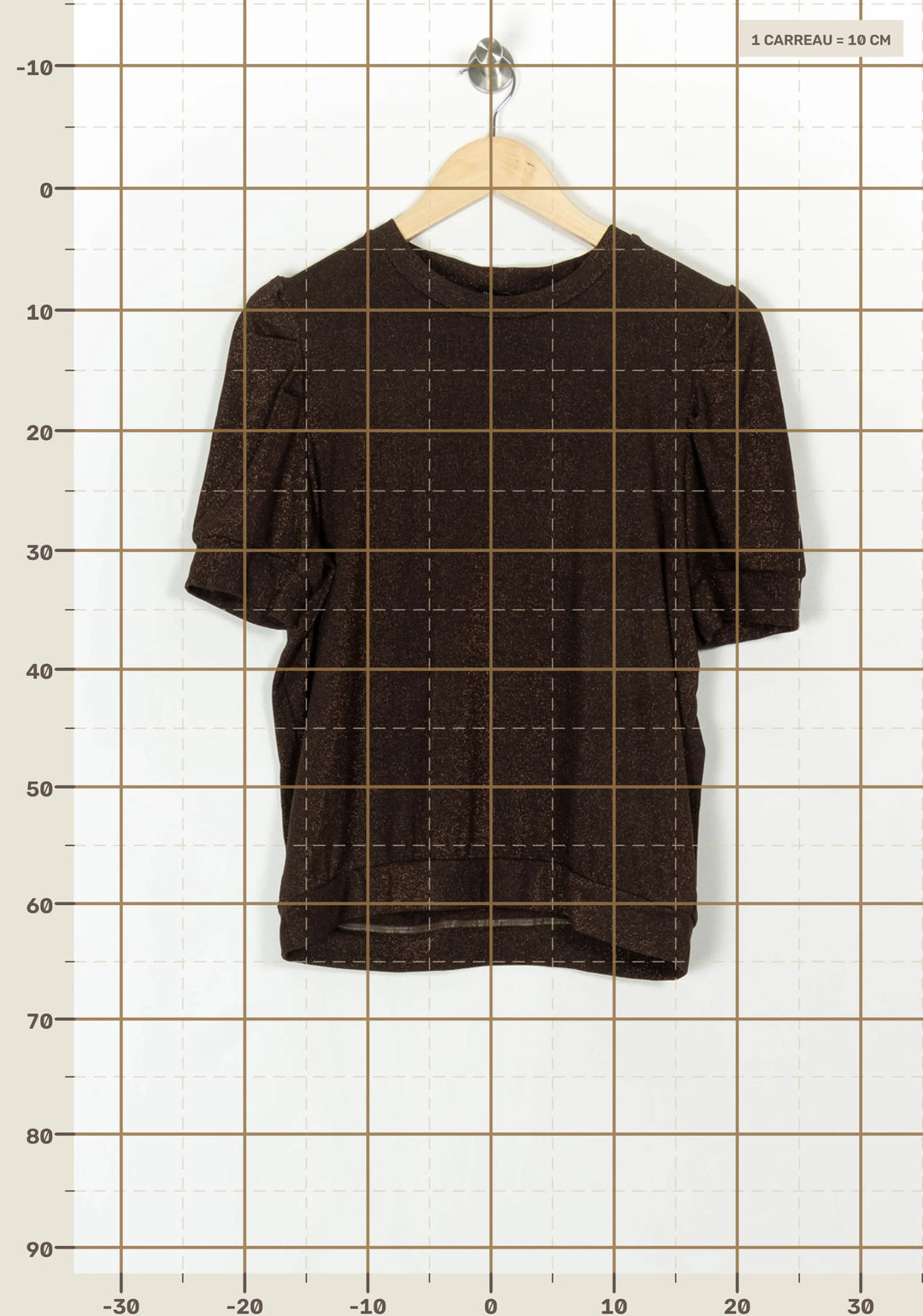Tee-shirt Marron - Taille M/38 de la marque IKKS | PARAD121569 - Vendu par Paradigme - Image 4