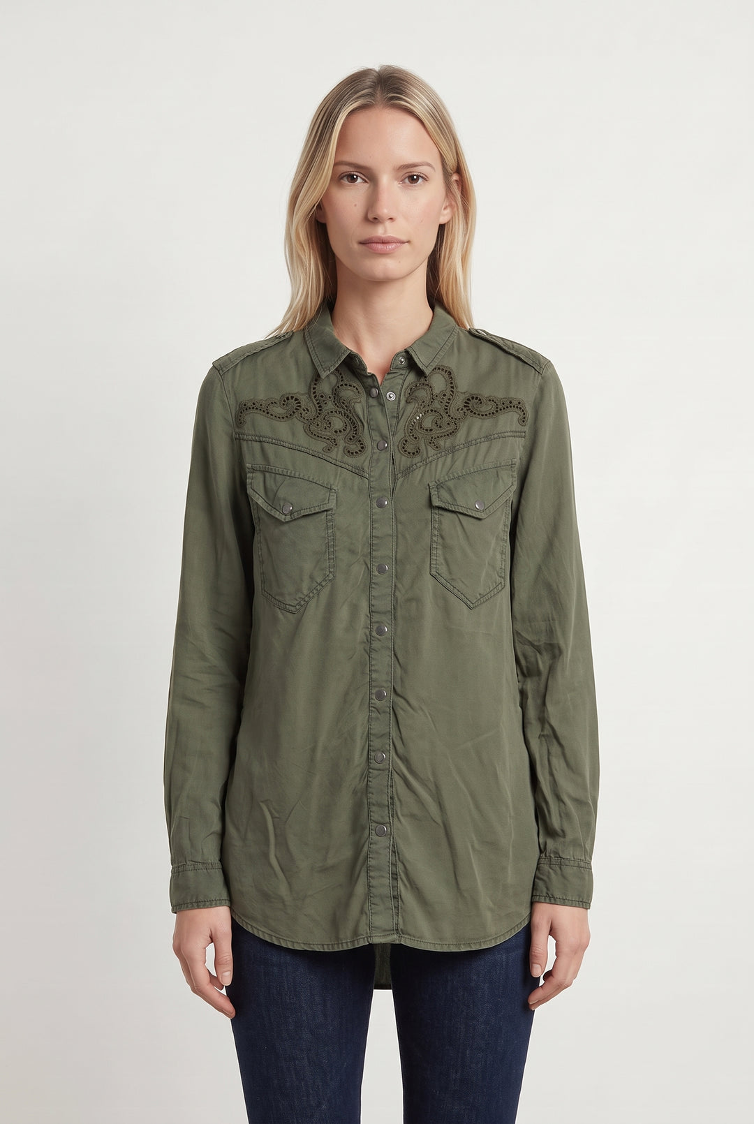 Chemise Vert - Taille M/38 de la marque IKKS | PARAD121570 - Vendu par Paradigme - Image 1