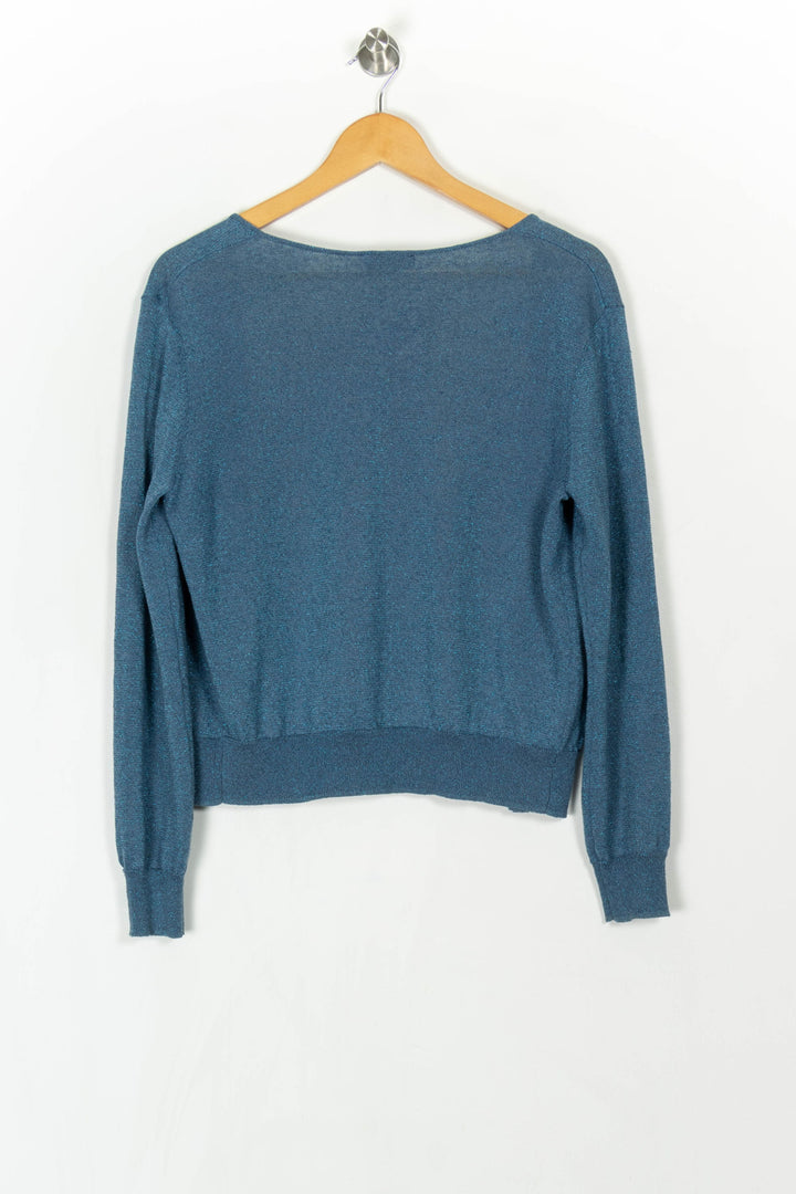 Cardigan Bleu - Taille S/36 de la marque Caroll | PARAD121572 - Vendu par Paradigme - Image 5