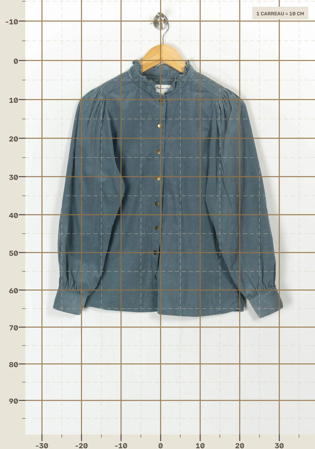 Blouse Bleue - Taille M/38 de la marque Maison 123 | PARAD121574 - Vendu par Paradigme - Image 4