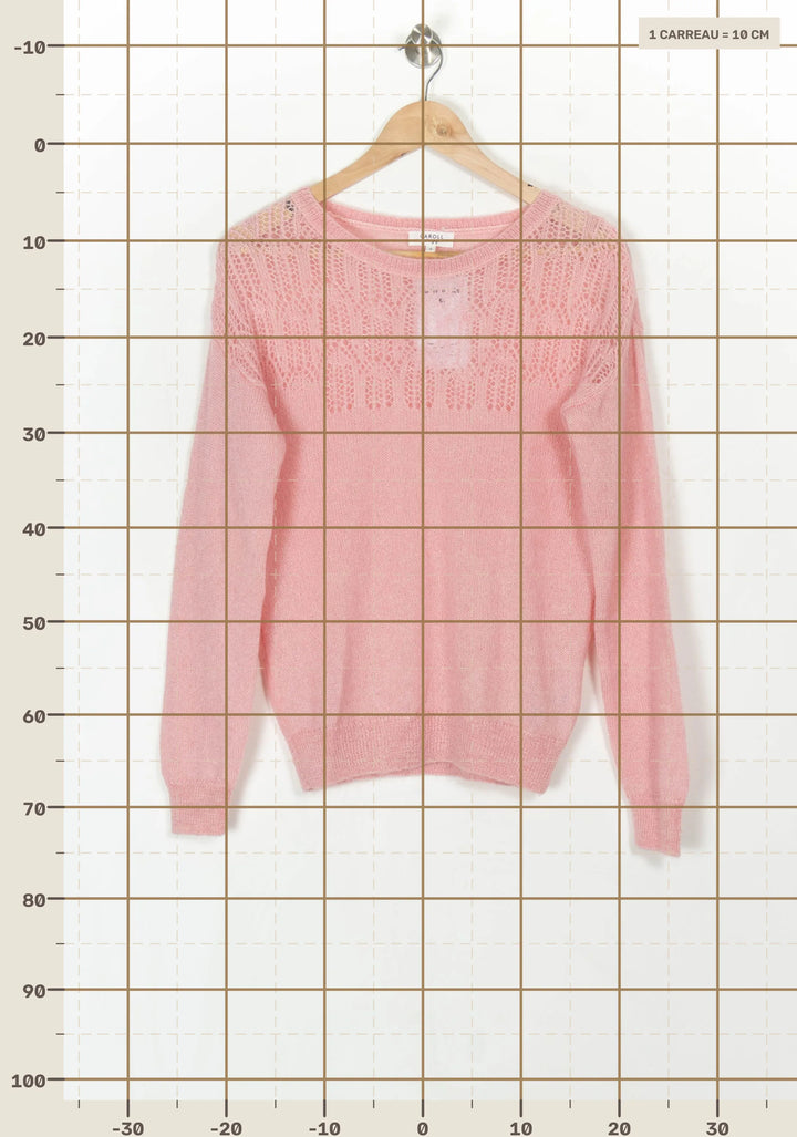 Pull Rose - Taille S/36 de la marque Caroll | PARAD121575 - Vendu par Paradigme - Image 4