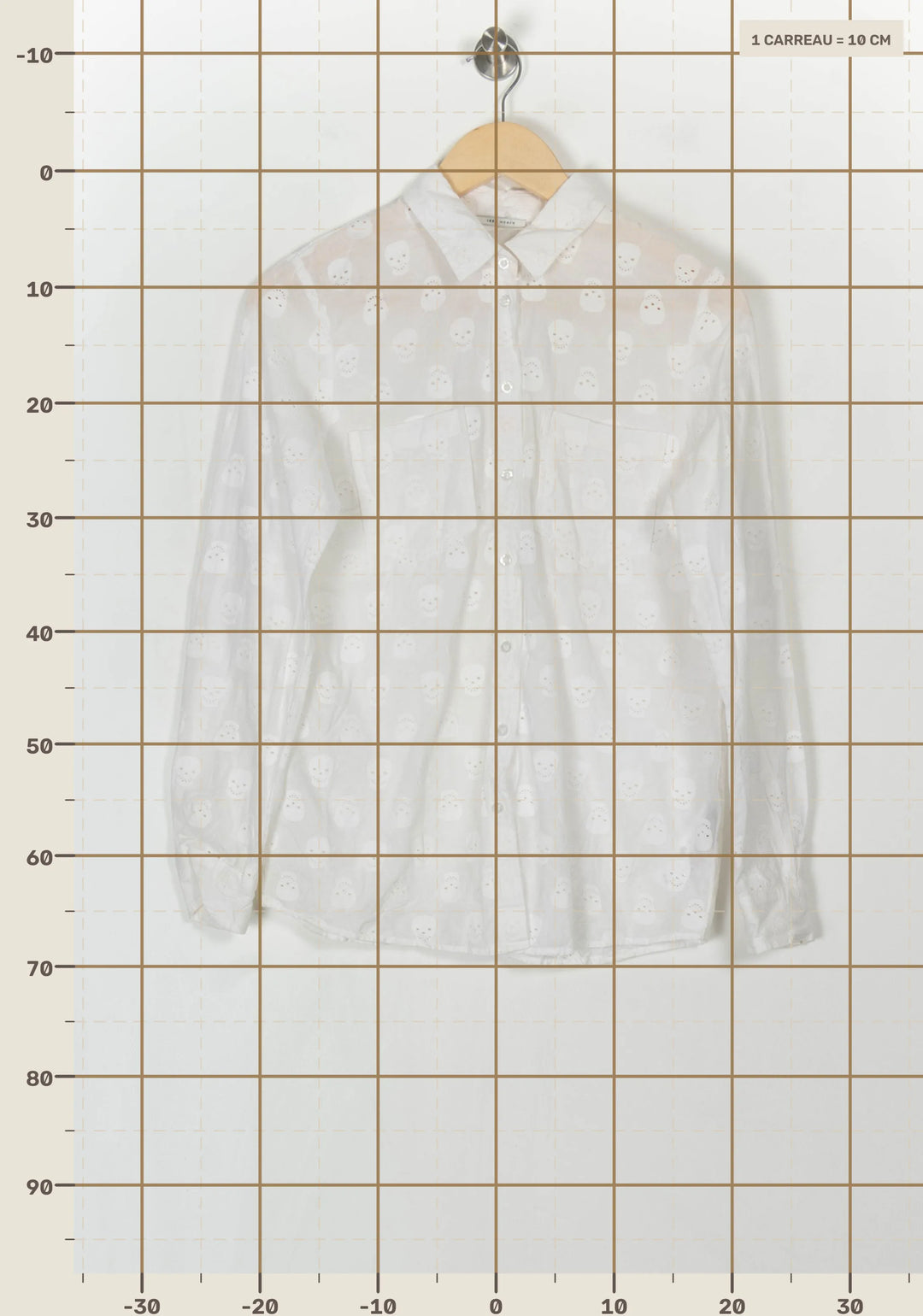 Chemise Blanche - Taille S/36 de la marque IKKS | PARAD121576 - Vendu par Paradigme - Image 4