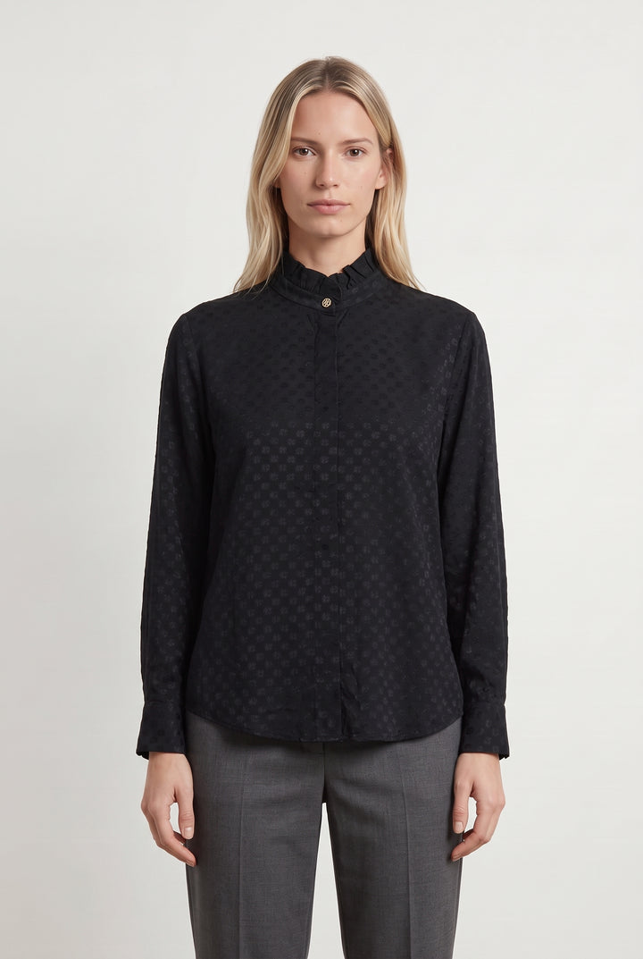 Blouse Noire - Taille M/38 de la marque Claudie Pierlot | PARAD121577 - Vendu par Paradigme - Image 1