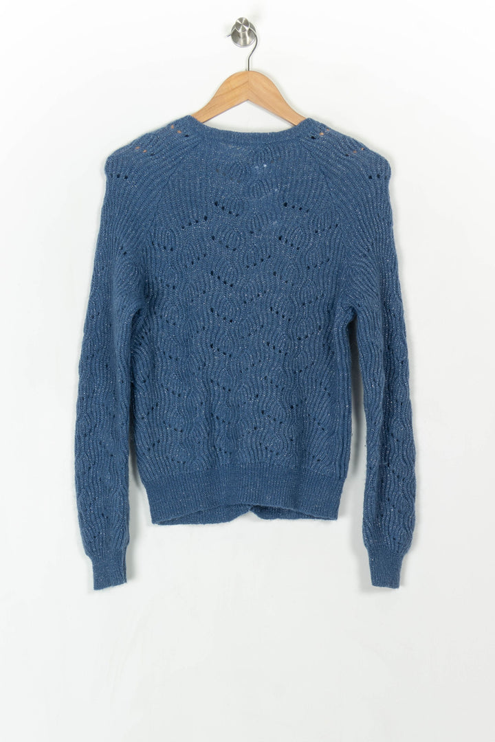 Cardigan Bleu - Taille S/36 de la marque Caroll | PARAD121578 - Vendu par Paradigme - Image 5