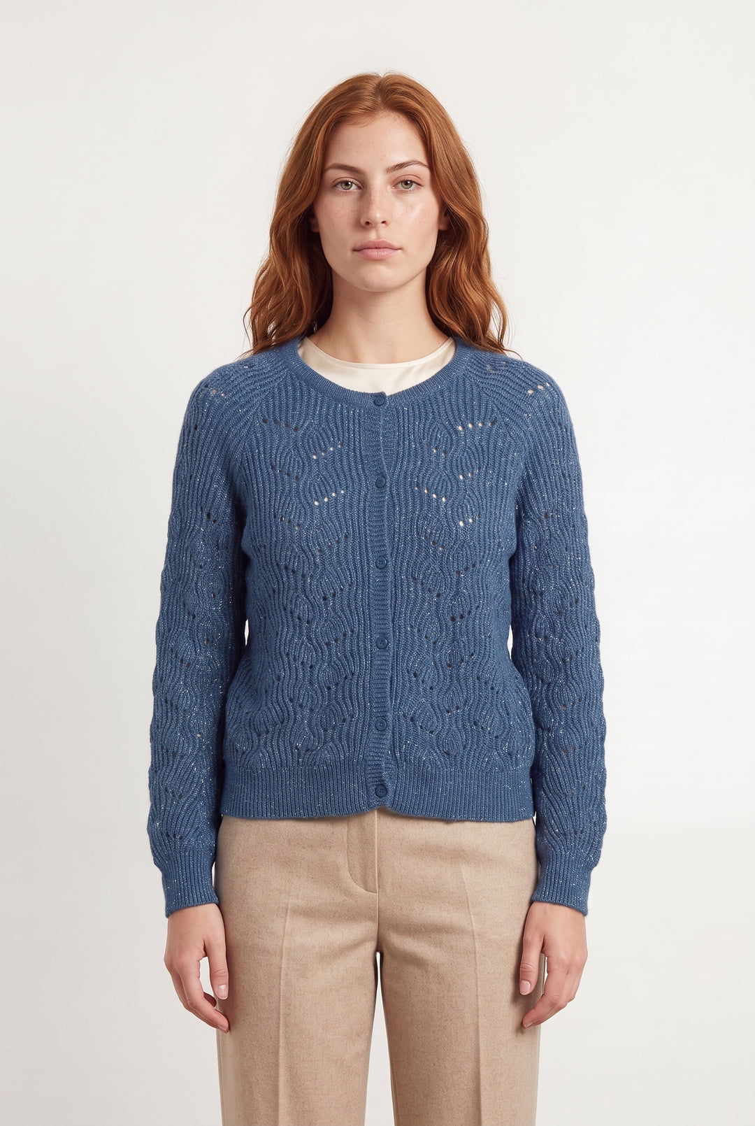 Cardigan Bleu - Taille S/36 de la marque Caroll | PARAD121578 - Vendu par Paradigme - Image 1