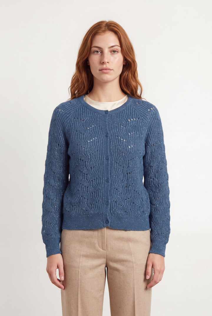 Cardigan Bleu - Taille S/36 de la marque Caroll | PARAD121578 - Vendu par Paradigme - Image 1