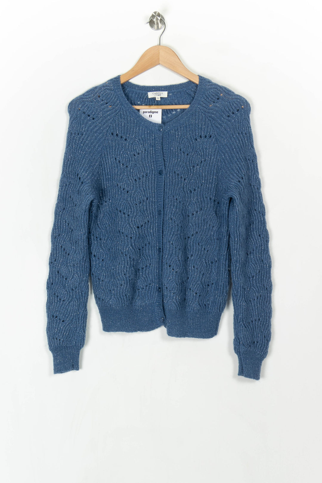 Cardigan Bleu - Taille S/36 de la marque Caroll | PARAD121578 - Vendu par Paradigme - Image 2