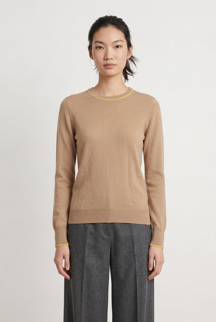 Pull Marron et Jaune - Taille M/38 de la marque Galeries Lafayette | PARAD121581 - Vendu par Paradigme - Image 1