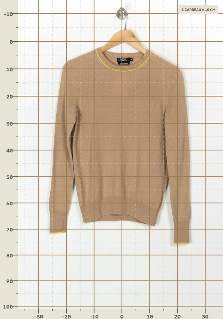 Pull Marron et Jaune - Taille M/38 de la marque Galeries Lafayette | PARAD121581 - Vendu par Paradigme - Image 4