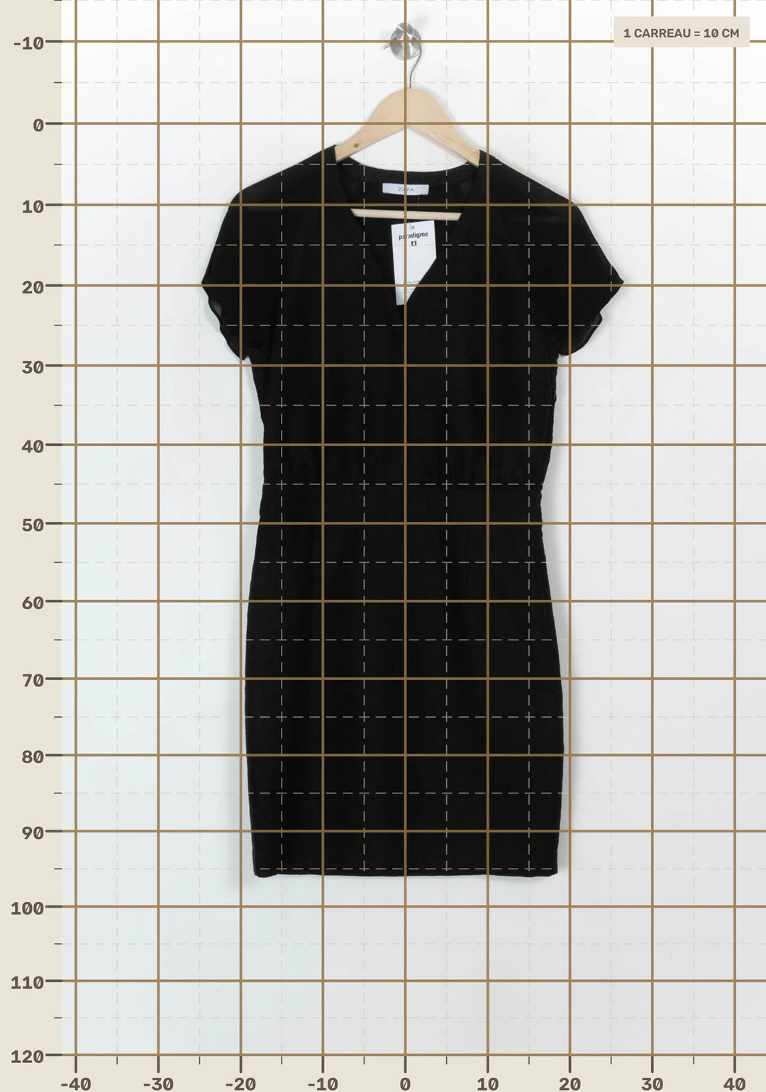 Robe Courte Noire - Taille S/36 de la marque ZAPA | PARAD121583 - Vendu par Paradigme - Image 4