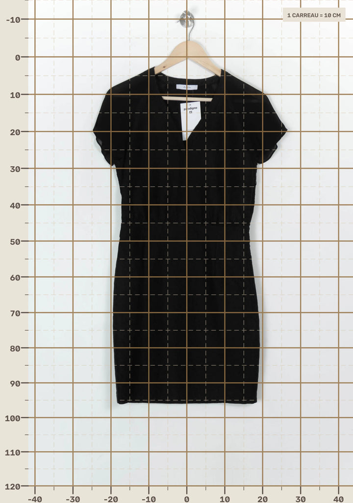 Robe Courte Noire - Taille S/36 de la marque ZAPA | PARAD121583 - Vendu par Paradigme - Image 4