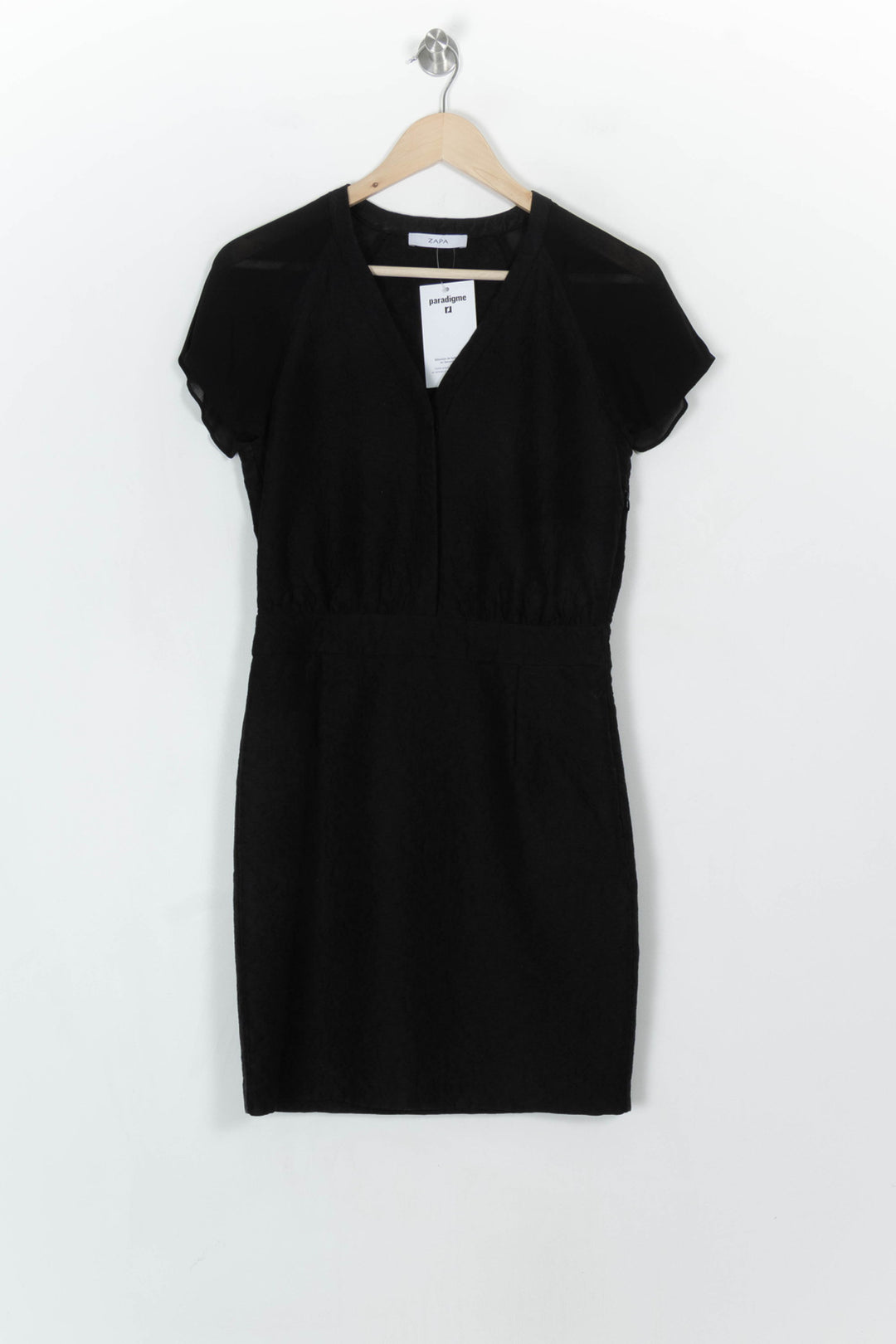 Robe Courte Noire - Taille S/36 de la marque ZAPA | PARAD121583 - Vendu par Paradigme - Image 2