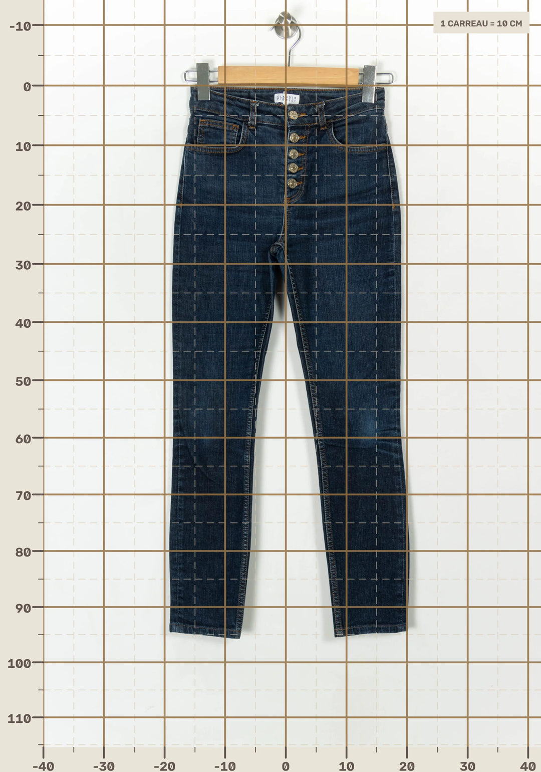Jean Skinny Bleu - Taille XS/34 de la marque Claudie Pierlot | PARAD121586 - Vendu par Paradigme - Image 4